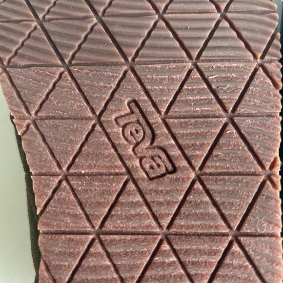 Men’s New Teva Olive Green Canvas Leather Rubber Outsole Sneakers Mules Size 10 - Picture 9 of 14